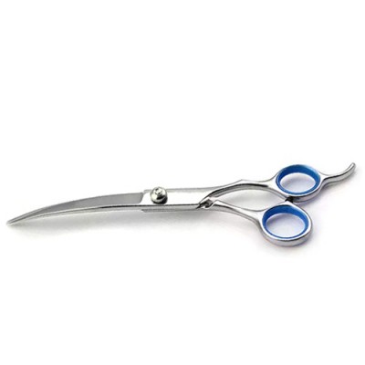 Global Pro Stainless Steel Curved Blade Rubber Cutting Scissors RH